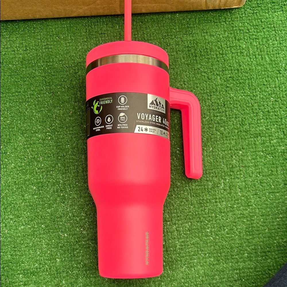 Simple Modern Pink Voyager Tumbler with Handle